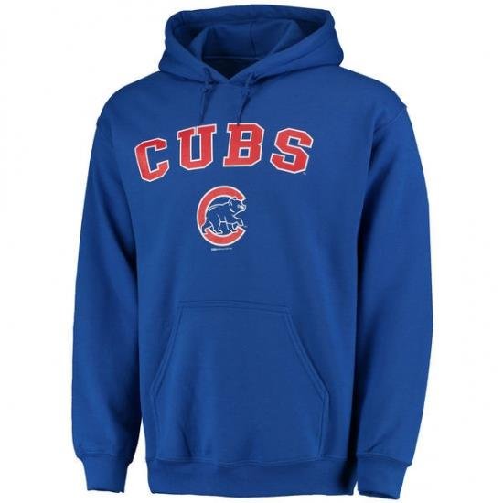 Men Chicago Cubs Royal Men Pullover Hoodie3