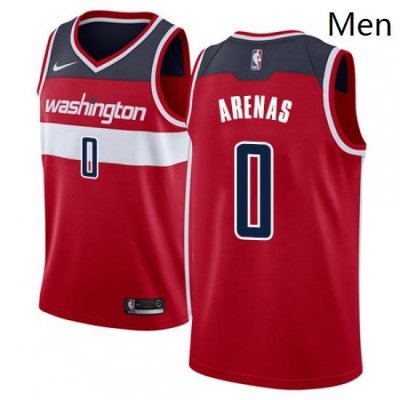 Mens Nike Washington Wizards 0 Gilbert Arenas Swingman Red Road NBA Jersey Icon Edition