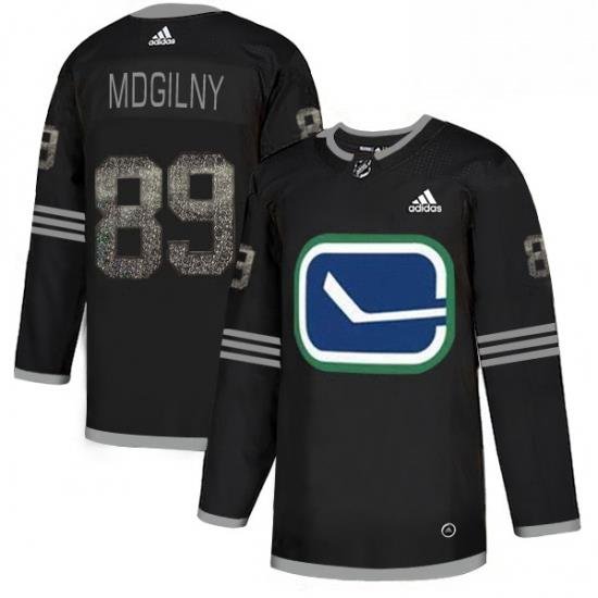 Mens Adidas Vancouver Canucks 89 Alexander Mogilny Black 1 Authentic Classic Stitched NHL Jersey