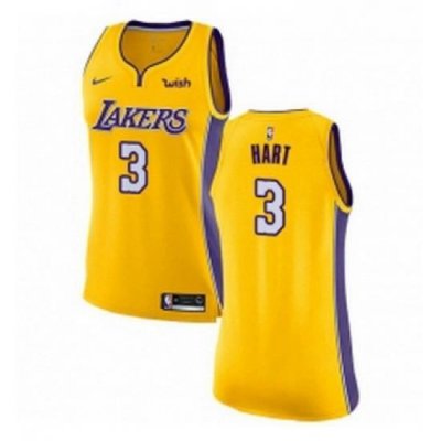 Womens Nike Los Angeles Lakers 3 Josh Hart Swingman Gold NBA Jersey Icon Edition