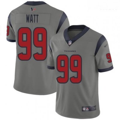 Texans 99 J J  Watt Gray Men Stitched Football Limited Inverted Legend Jersey