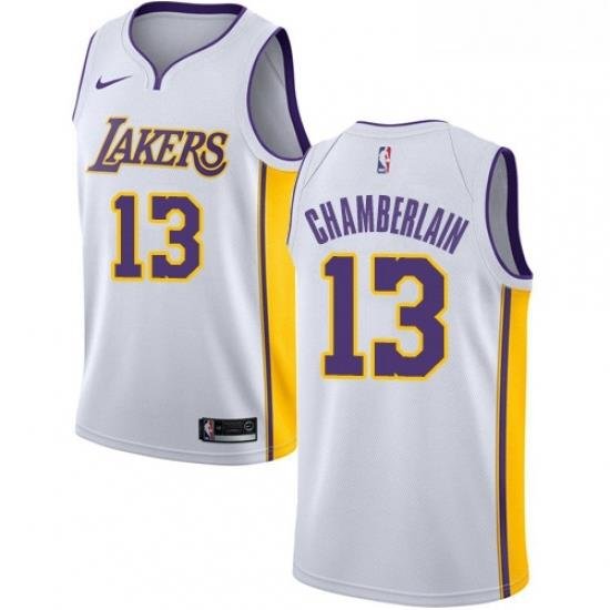 Womens Nike Los Angeles Lakers 13 Wilt Chamberlain Swingman White NBA Jersey Association Edition