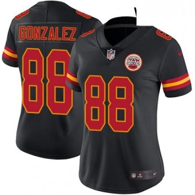 Womens Nike Kansas City Chiefs 88 Tony Gonzalez Limited Black Rush Vapor Untouchable NFL Jersey