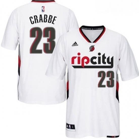 Portland Trail Blazers 23 Allen Crabbe Swingman Rip City Pride White Short Sleeve Jersey