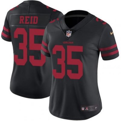 Nike 49ers #35 Eric Reid Black Alternate Womens Stitched NFL Vapor Untouchable Limited Jersey