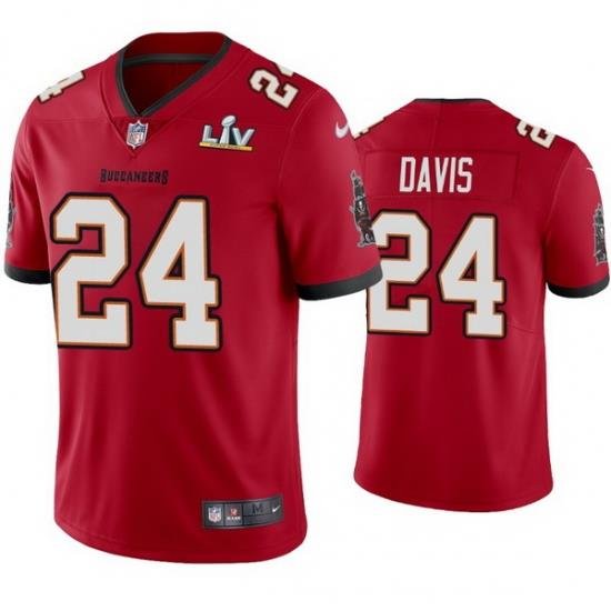 Men Carlton Davis Buccaneers Red Super Bowl Lv Vapor Limited Jersey