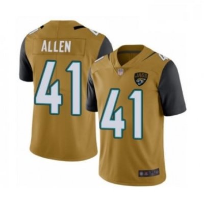 Men Jacksonville Jaguars 41 Josh Allen Limited Gold Rush Vapor Untouchable Football Jersey