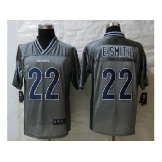 Nike Dallas cowboys 22 Emmitt Smith Grey Elite Vapor NFL Jersey