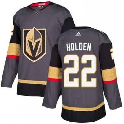 Mens Adidas Vegas Golden Knights 22 Nick Holden Premier Gray Home NHL Jersey