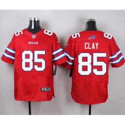 Nike Bills #85 Charles Clay Red Mens Stitched NFL Elite Rush Jersey