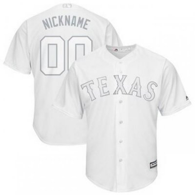 Men Women Youth Toddler All Size Texas Rangers Majestic 2019 Players Weekend Cool Base Roster Custom White Jersey