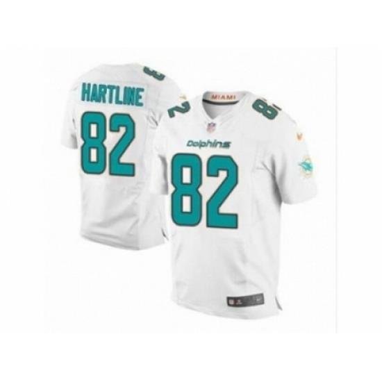 Nike Miami dolphins 82 Brian Hartline white Elite NFL Jersey