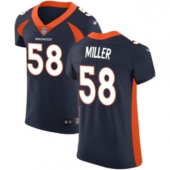 Men Nike Denver Broncos 58 Von Miller Navy Blue Alternate Vapor Untouchable Elite Player NFL Jersey