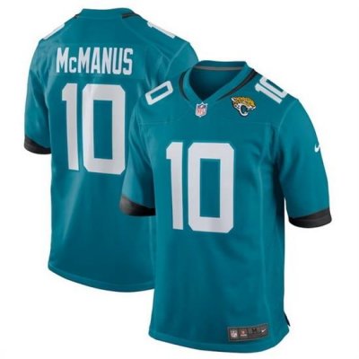 Men Jacksonville Jaguars 10 Brandon McManus Teal Stitched Game Jersey