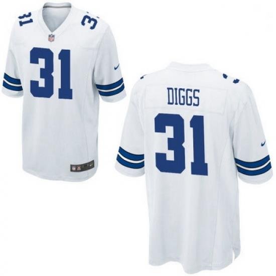 Youth Nike Cowboys 31 Treyvon Diggs White Game Stitched NFL Jersey