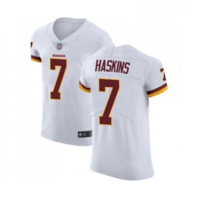 Mens Washington Redskins 7 DWayne Haskins White Vapor Untouchable Elite Player Football Jersey