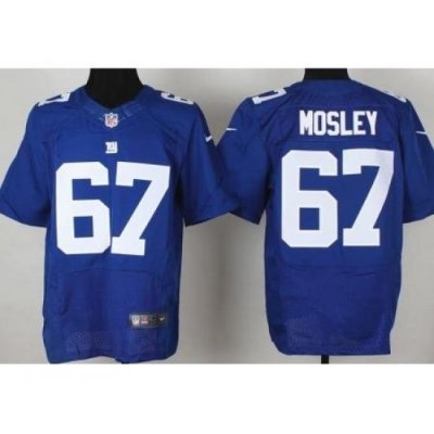 Nike New York Giants 67 Brandon Mosley Blue Elite NFL Jersey