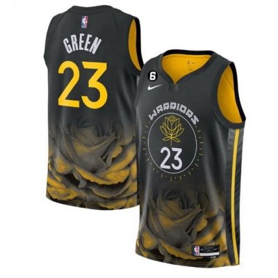 Men Golden State Warriors 23 Draymond Green 2022 2023 Black City Edition Stitched Basketball Jersey