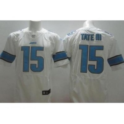 Nike Detroit Lions 15 Golden Tate III White Elite NFL Jersey