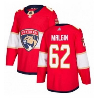 Youth Adidas Florida Panthers 62 Denis Malgin Authentic Red Home NHL Jersey