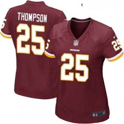 Womens Nike Washington Redskins 25 Chris Thompson Game Burgundy Red Team Color NFL Jersey