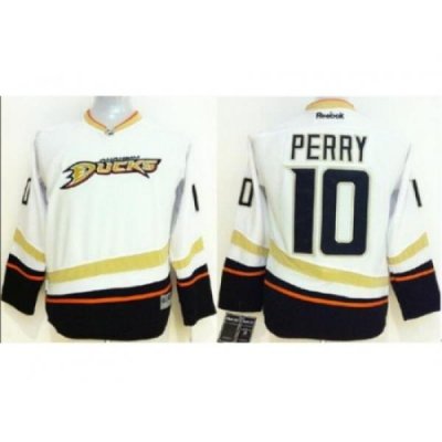 Kids Anaheim Ducks 10 Corey Perry White NHL Hockey Jerseys