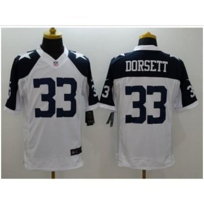 Nike Dallas Cowboys #33 Tony Dorsett White Thanksgiving Throwback Men 27s Stitched NFL Limited Jersey