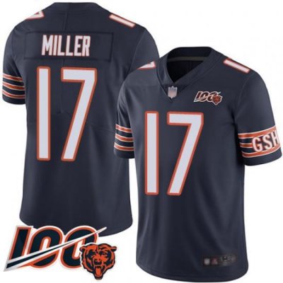 Youth Chicago Bears 17 Anthony Miller Navy Blue Team Color 100th Season Limited Football Jersey