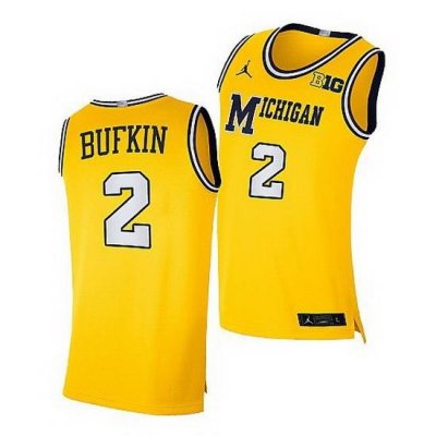 Michigan Wolverines Kobe Bufkin Maize Replica Jersey