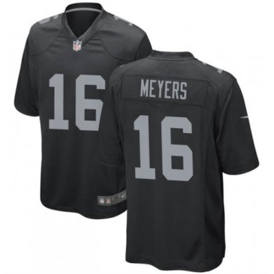 Men Las Vegas Raiders 16 Jakobi Meyers Black Stitched Football Game Jersey