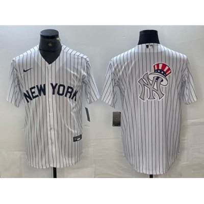 Men NeW York Yankees Team Big Logo White Cool Base Stitched Baseball Jersey