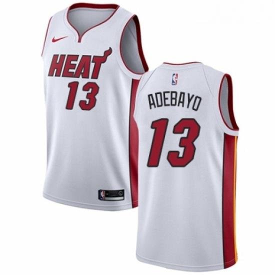 Womens Nike Miami Heat 13 Edrice Adebayo Swingman NBA Jersey Association Edition