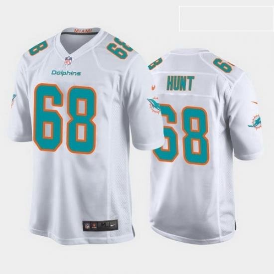 men robert hunt miami dolphins white game jersey