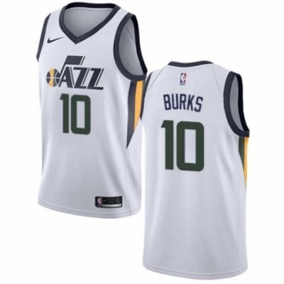 Womens Nike Utah Jazz 10 Alec Burks Authentic NBA Jersey Association Edition