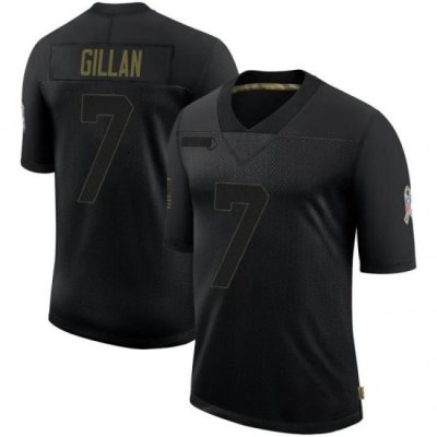 Men Cleveland Browns 7 Jamie Gillan Black Limited 2020 Salute To Service Nike Jersey