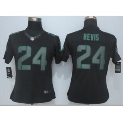 nike women nfl jerseys new york jets 24 revis black[nike impact limited]