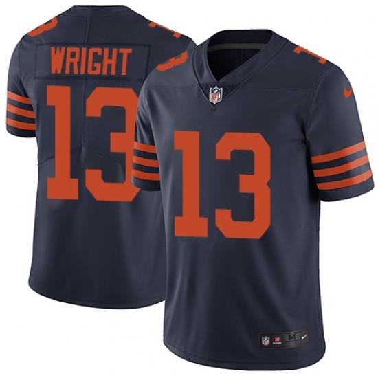 Men Nike Bears #13 Kendall Wright Navy Blue Alternate Stitched NFL Vapor Untouchable Limited Jersey