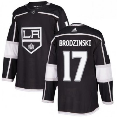 Mens Adidas Los Angeles Kings 17 Jonny Brodzinski Premier Black Home NHL Jersey