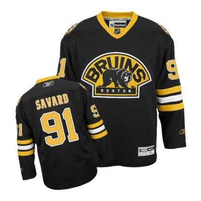 Marc Savard Black Premier Jersey Reebok Boston Bruins 91 Third