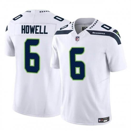 Youth Seattle Seahawks 6 Sam Howell White 2023 F U S E  Vapor Limited Stitched Football Jersey