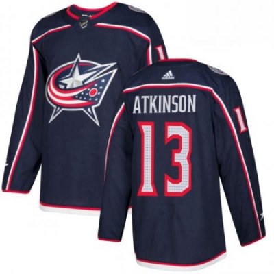 Mens Adidas Columbus Blue Jackets 13 Cam Atkinson Premier Navy Blue Home NHL Jersey