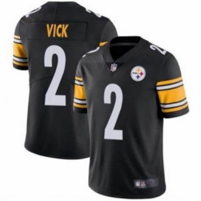 Men Pittsburgh Steelers 2 Michael Vick Black Vapor Untouchable Limited Stitched Jersey