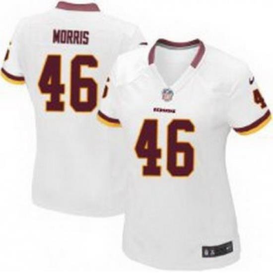 Women Nike Washington Redskins #46 Alfred Morris White jersey