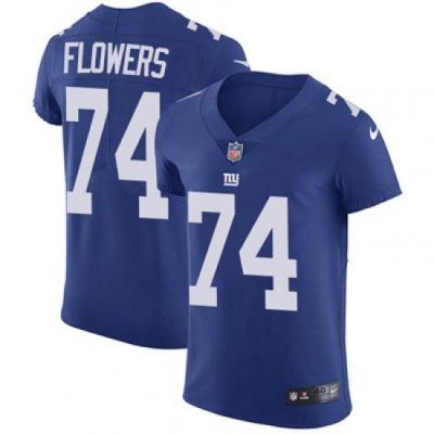 Nike Giants #74 Ereck Flowers Royal Blue Team Color Mens Stitched NFL Vapor Untouchable Elite Jersey