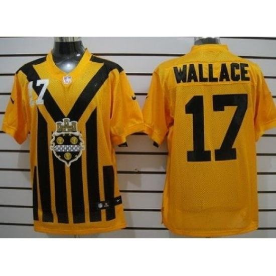 Nike Pittsburgh Steelers 17 Mike Wallace YelloW Elite1933s ThroWback NFL Jersey