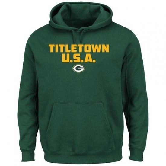 NFL Green Bay Packers Majestic Hot Phrase Pullover Hoodie Green