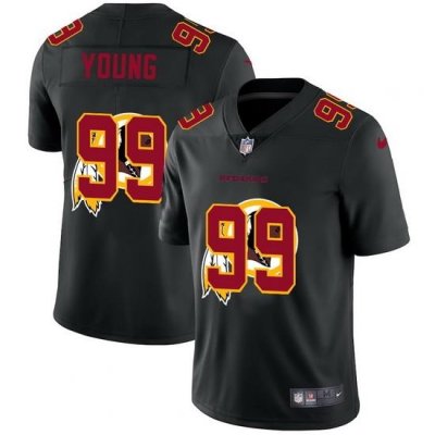 Washington Redskins 99 Chase Young Men Nike Team Logo Dual Overlap Limited NFL Jersey Black