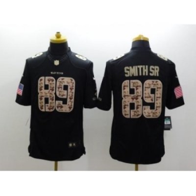 Nike Baltimore Ravens 89 Steve Smith Sr Black Limited Salute to Service NFL Jersey