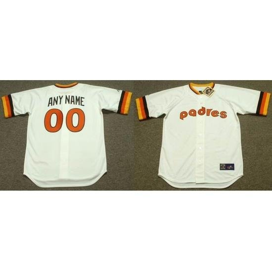 SAN DIEGO PADRES 1980's Majestic Throwback Home Jersey Customized Jersey