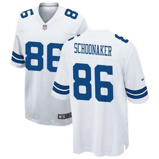 Men Dallas Cowboys 86 Luke Schoonmaker White Vapor Untouchable Stitched Jersey